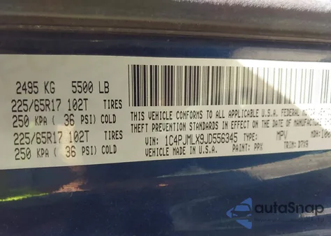 2018 Jeep Cherokee Latitude Plus from USA, damaged, VIN 1C4PJMLX9JD556345